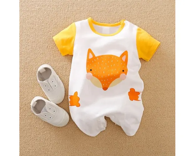 Salopeta alb cu galben - Foxy