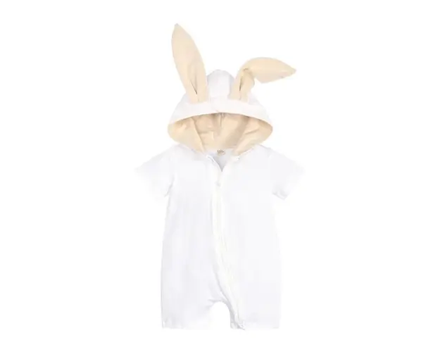 Salopeta alba pentru bebelusi - Bunny