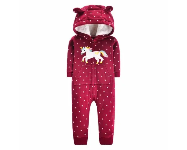 Salopeta din polar pentru fetite - Unicorn