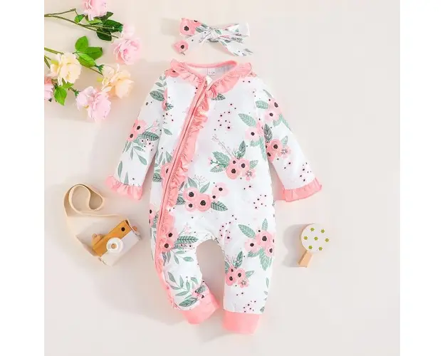 Salopeta pentru bebelusi - Rose flowers