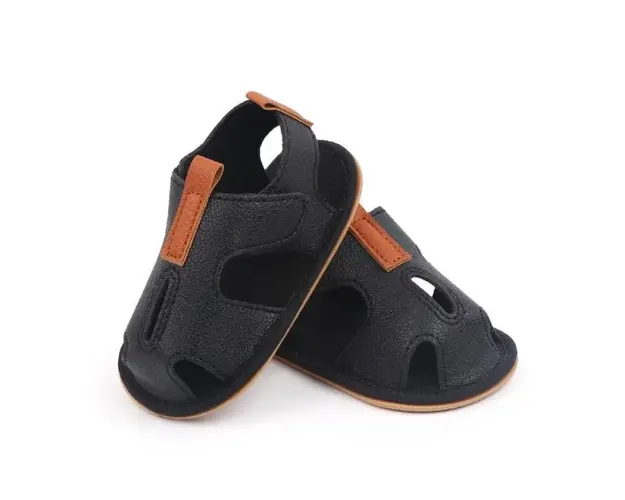 Sandale negre pentru baietei - Kant