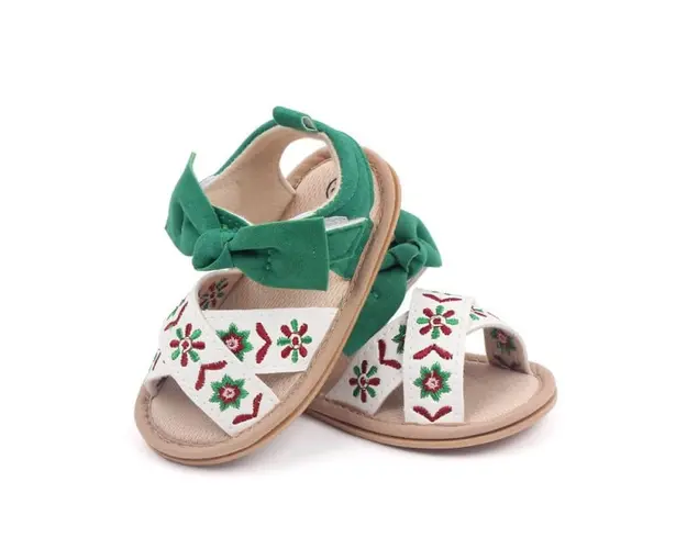 Sandalute albe cu verde - Flowers
