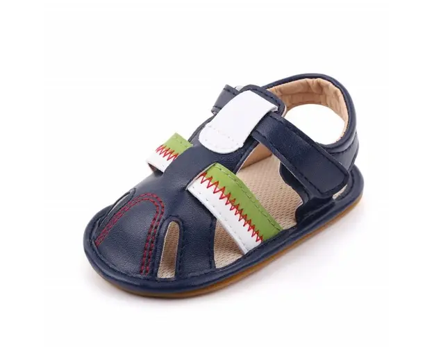 Sandalute bleumarine cu barete pentru baietei