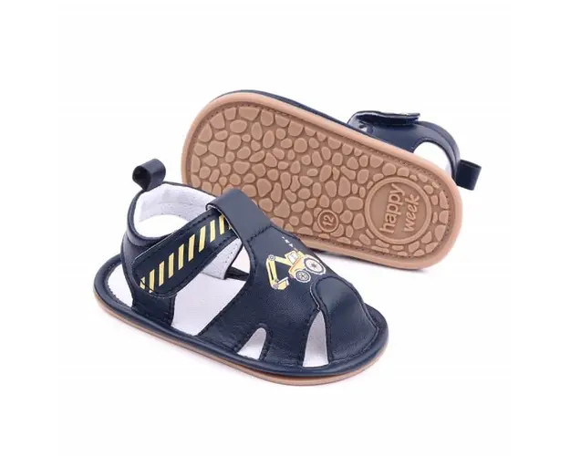 Sandalute bleumarine pentru baietei - Masinuta