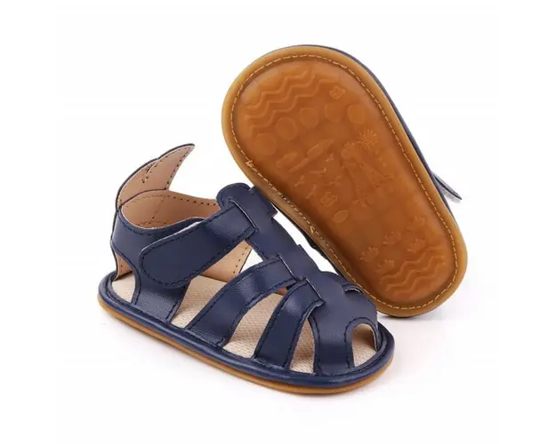 Sandalute bleumarine pentru baietei - Urechi de iepuras