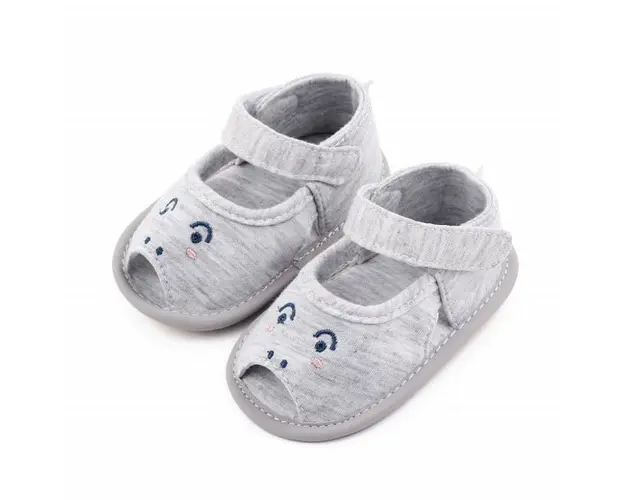 Sandalute gri pentru baietei - Animalut