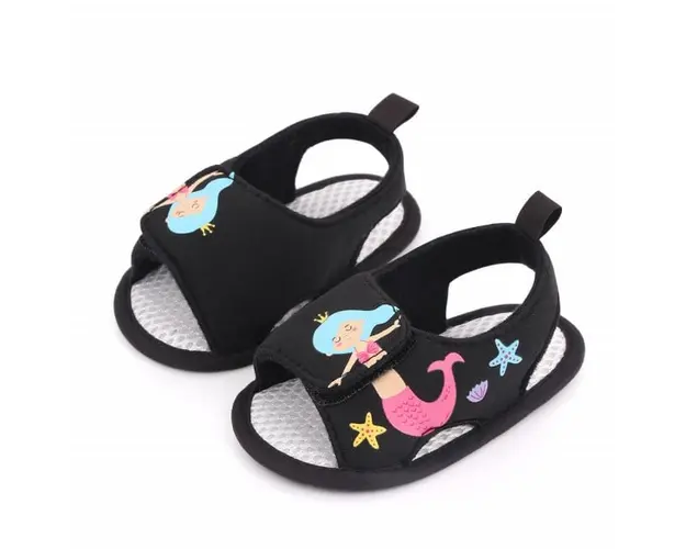 Sandalute negre pentru fetite - Sirena