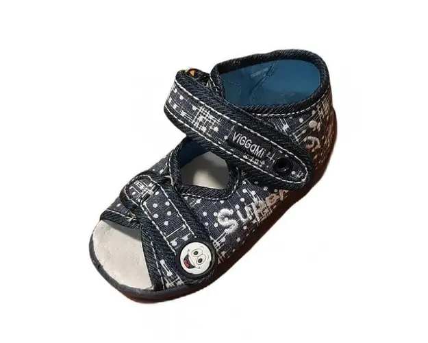 Sandalute pentru baietei din blugi - Super Boy2