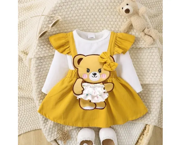 Sarafan cu maneca lunga - Happy teddy