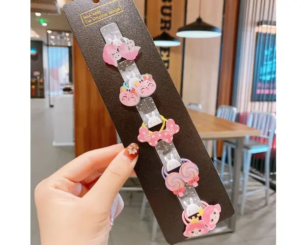 Set 10 elastice mici pentru par - Cutie