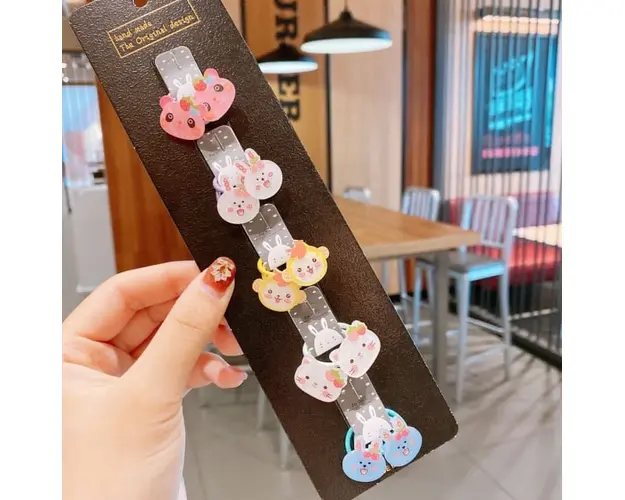 Set de 10 elastice mici pentru par - Cute little animals