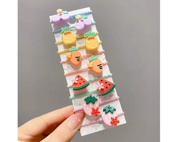 Set de 10 elastice pentru par - Figurine diverse model 7