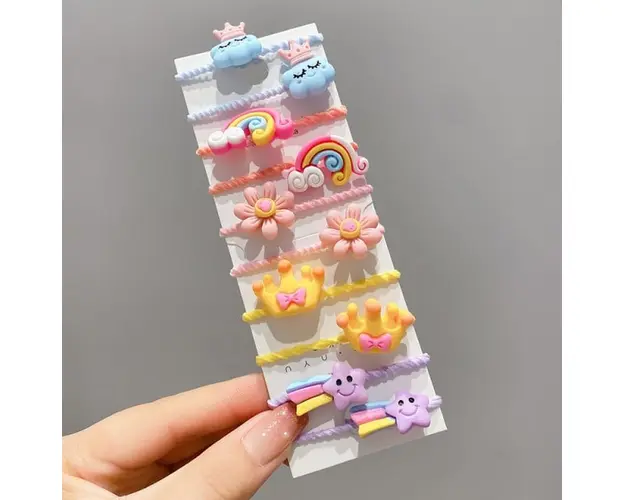 Set de 10 elastice pentru par - Figurine diverse model 8
