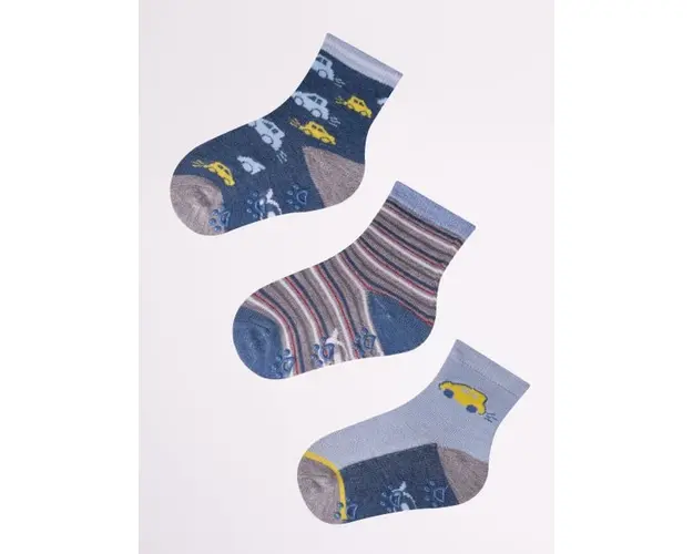 Set de trei perechi de sosete antiderapante - Modele Diverse