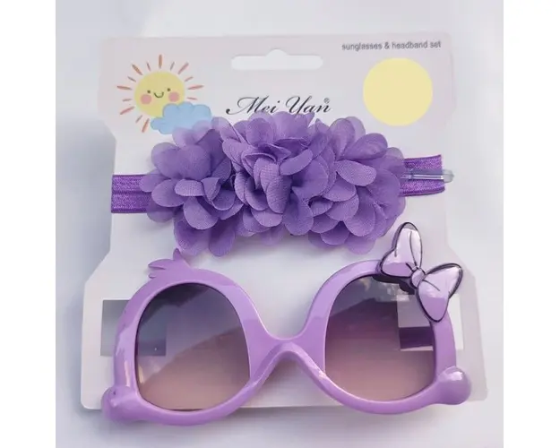 Set mov bentita si ochelari de soare - Little daisy