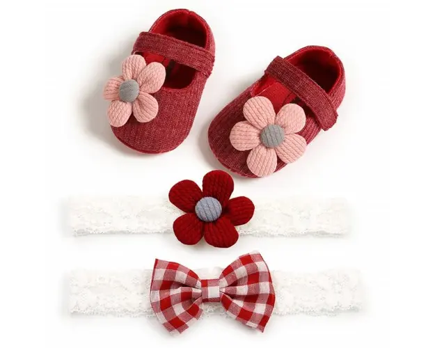 Set pantofiori si bentite - Margareta roz