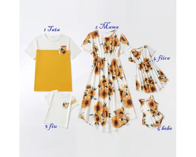 Set pentru intreaga familie - Floarea soarelui