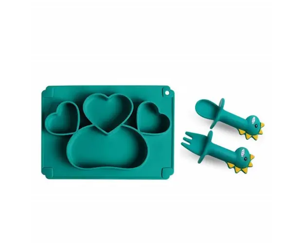 Set tavita si tacamuri din silicon - Hearts