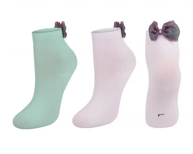 Sosete pentru fetite cu fundita din organza