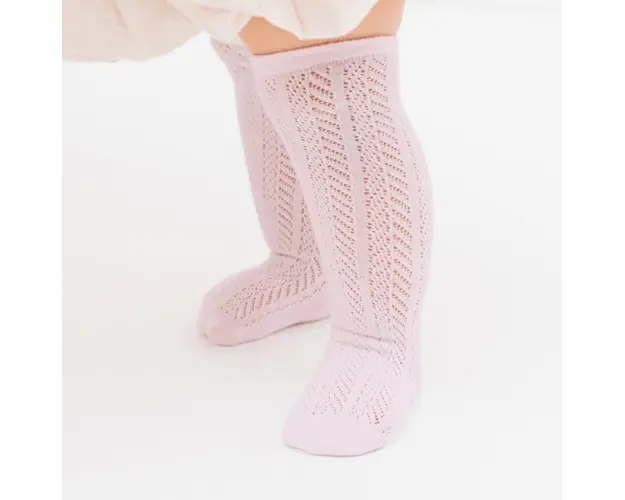 Sosete trei sferturi cu model din tesatura