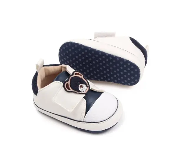 Tenisi bleumarine cu alb pentru baietei - Teddy