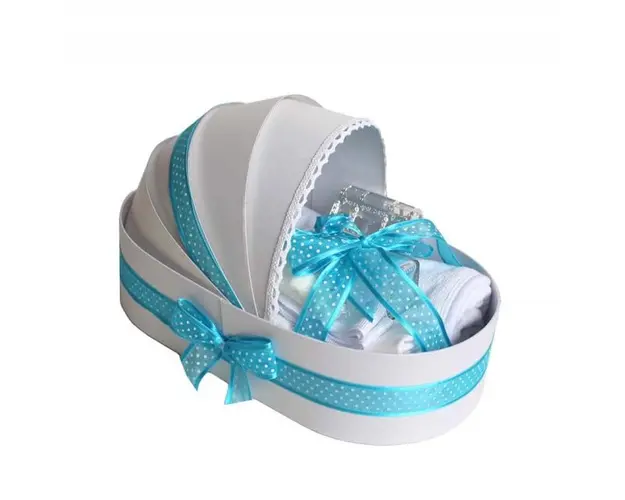 Trusou botez complet, in landou, decor turcoaz Denikos® 138