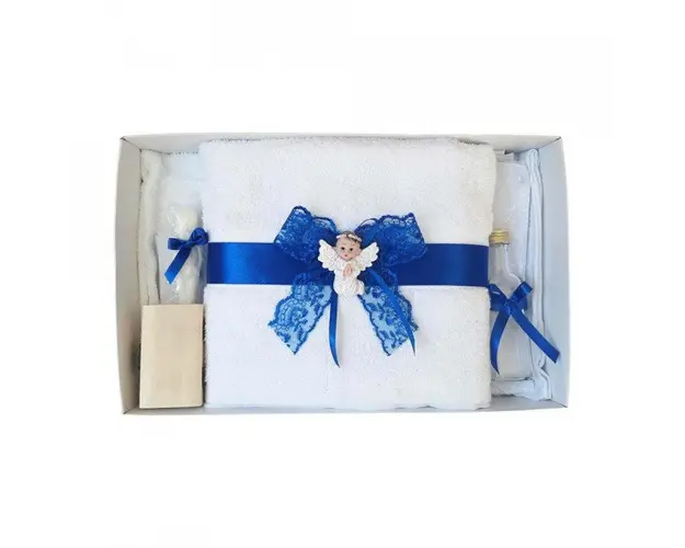 Trusou botez dantela albastra si ingeras Denikos® 424