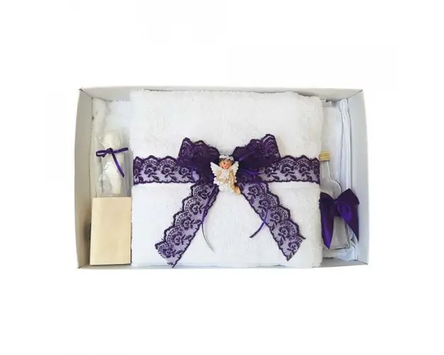 Trusou botez dantela mov si ingeras Denikos® 430