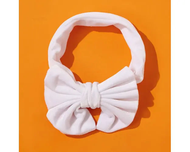 Bentita Fetite Alb din Catifea Rosy