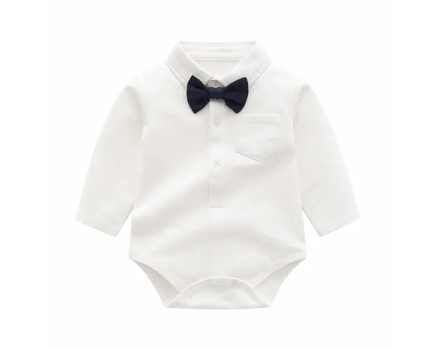Body Camasa Baieti Alb Andy - 9-12 luni