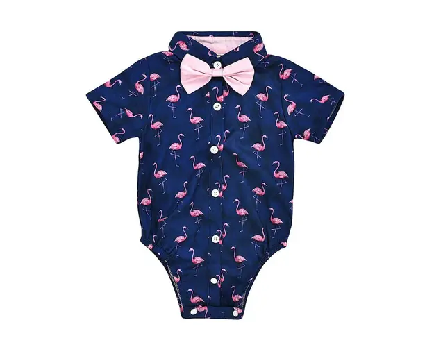 Camasa Body Copii cu Maneca Scurta Flamingo - 18-24 luni