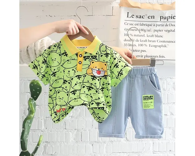 Compleu Baieti Verde Cats - 3-4 ani