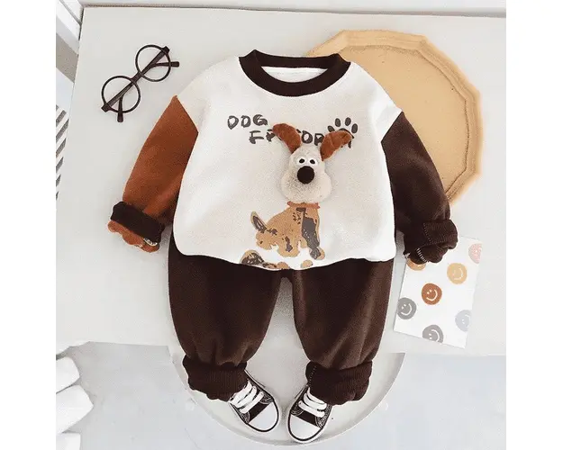 Compleu Maro Baieti Puppy - 12-18 luni