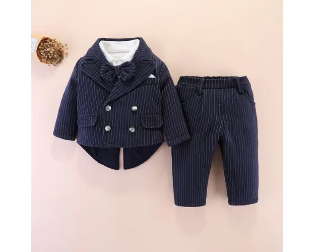 Costum Baieti Bleumarin Carlos - 9-12 luni