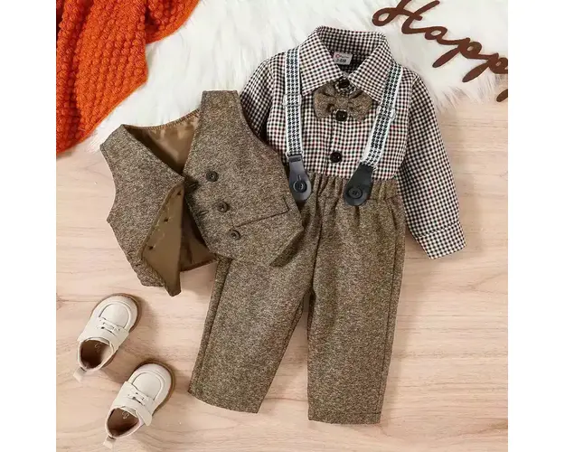 Costum Copii Elegant Maro Greed - 6-9 luni