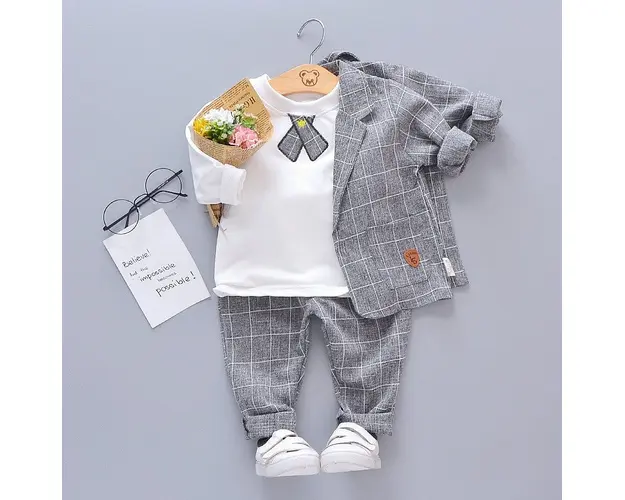 Costum Copii Gri Charming - 3-4 ani