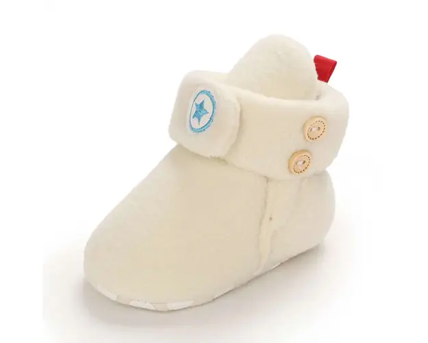 Papucei Bebelusi Curly Alb - 12-18 luni
