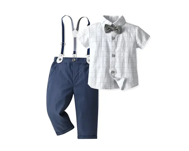 Set Costum Baieti Elegant Albastru Casian - 3-4 ani