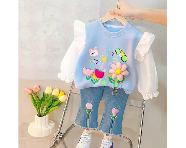 Set Fetite cu detalii Anastasia Albastru - 12-18 luni