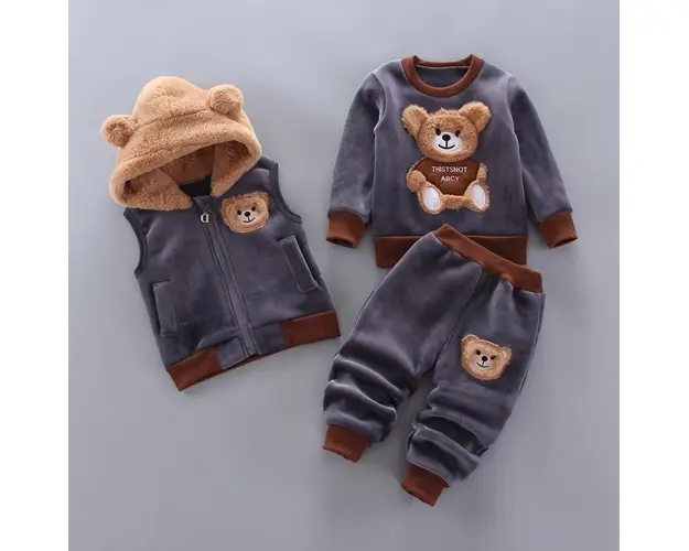 Trening Copii Pufos 3 Piese Bear - 18-24 luni