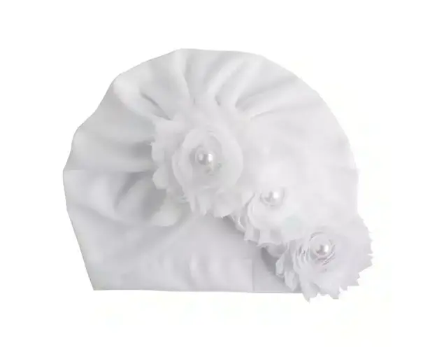 Turban Cu Margele Alb
