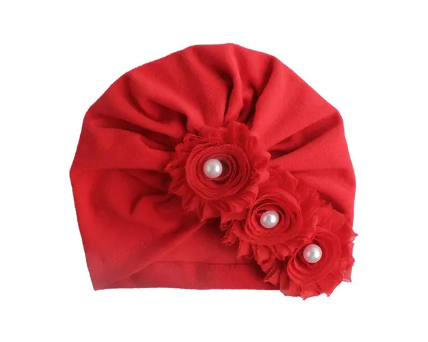 Turban Cu Margele Rosu