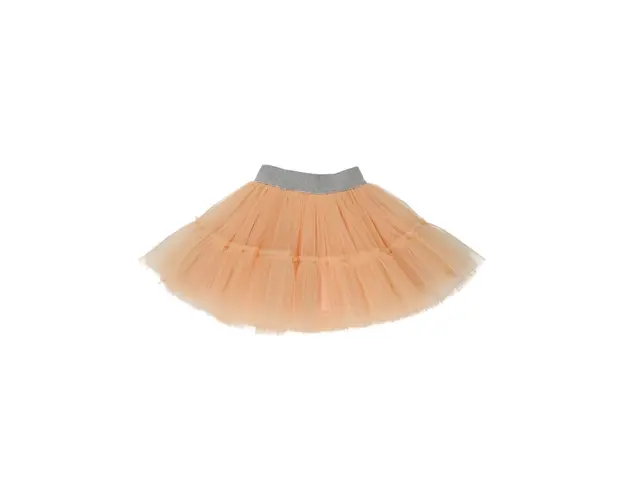 Fusta tutu din tull sclipitoare cu volan PANCO - Party Mood, Somon, pentru fetite