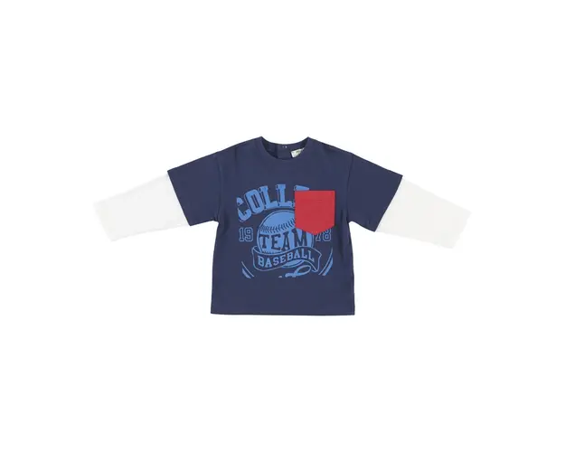 Bluza subtire cu maneca lunga si imprimeu PANCO - Athletic Team, Bleumarin, pentru baietei