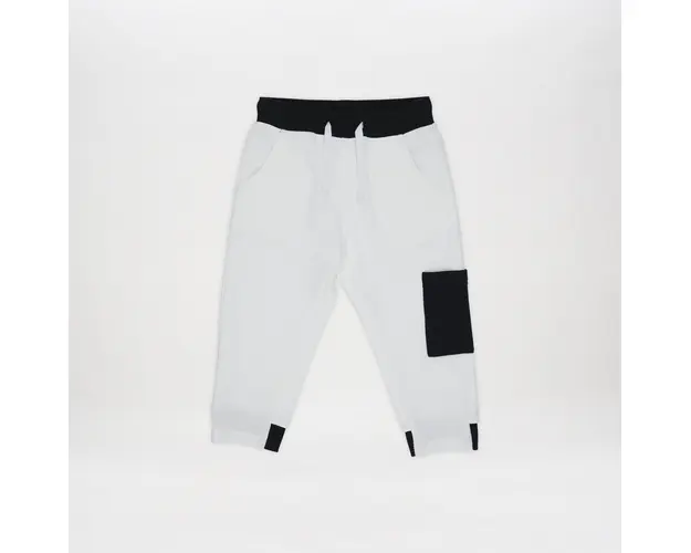 Pantaloni cu detaliu buzunar negru PANCO - Feeling Good, Alb, pentru baietei