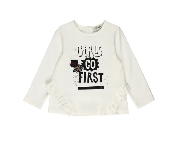 Bluza subtire cu imprimeu PANCO - Angels, Ecru, pentru fetite