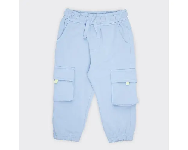 Pantaloni sport cu buzunare la genunchi PANCO - Find The Wave, Blue, pentru baietei