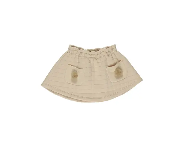 Fusta matlasata cu buzunar PANCO - Dream Blossom, Bej, pentru fetite