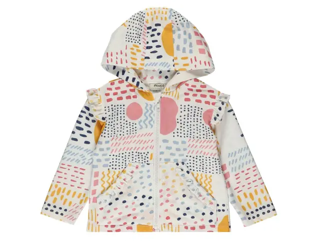 Hanorac cu gluga imprimat PANCO - Cut & Paste, Multicolor, pentru fetite