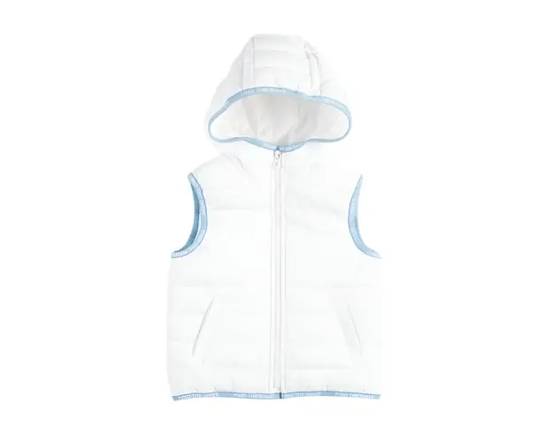 Vesta cu margine Bleu PANCO - Flexible, Alb, pentru baietei